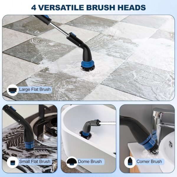 Electric Spin Scrubber, Cordless Cleaning Brush With 4 Replaceable Heads - Image 3