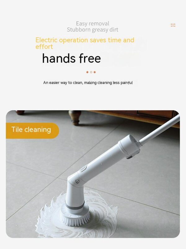 Electric Scrubber Cleaning Wall Long Handle Elbow Telescopic Multifunction Cleaning Brush - Image 8