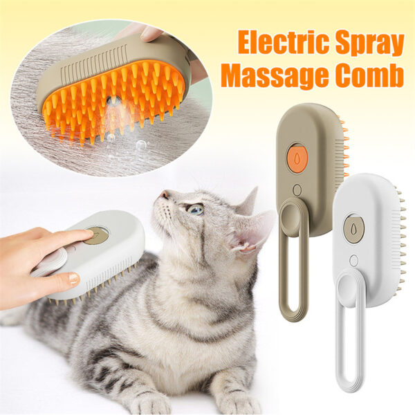 Pet Steam Brush For Massage and Hair Removal