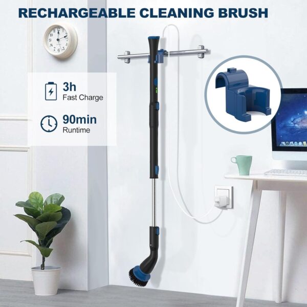 Electric Spin Scrubber, Cordless Cleaning Brush With 4 Replaceable Heads - Image 2