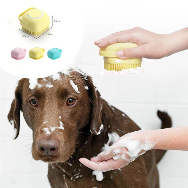 Silicone Pet Bath Massage Brush - Image 9