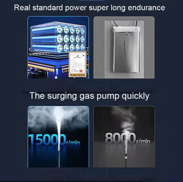 Car Tyre Inflator Cordless Digital USB Rechargeable Tire Air Compressor UK - Image 3