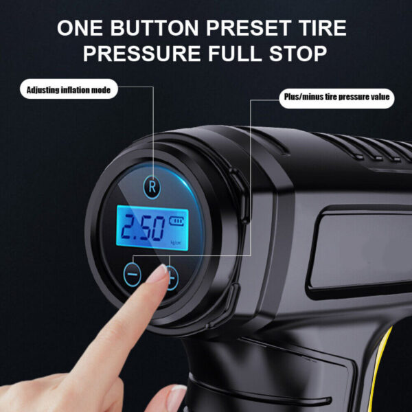 Car Tyre Inflator Cordless Digital USB Rechargeable Tire Air Compressor UK - Image 8